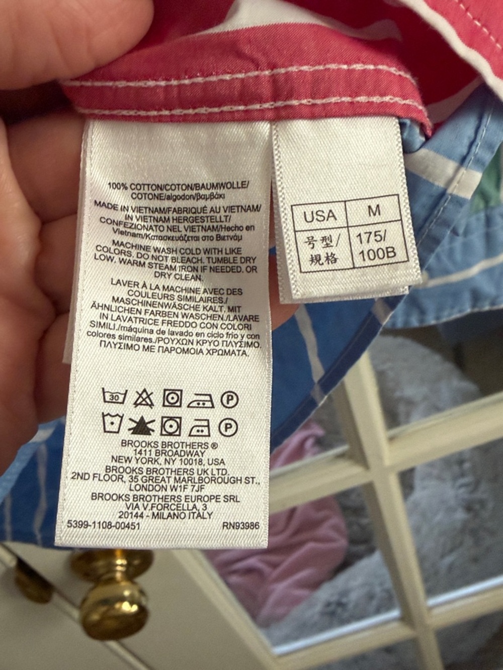 Brooks Brothers Men's Patchwork button down Medium - Picture 3 of 7